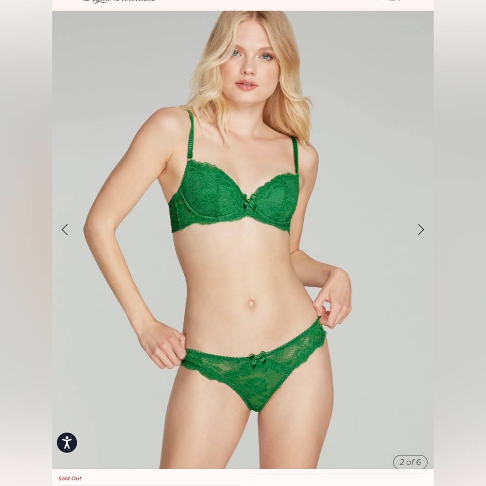 NWT AP Agent Provocateur Rosalee Bra & Panty 36B/4 Sold Out!